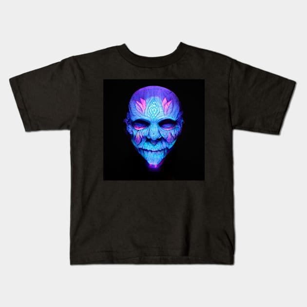 Psychedelic Mask Kids T-Shirt by RichieDuprey